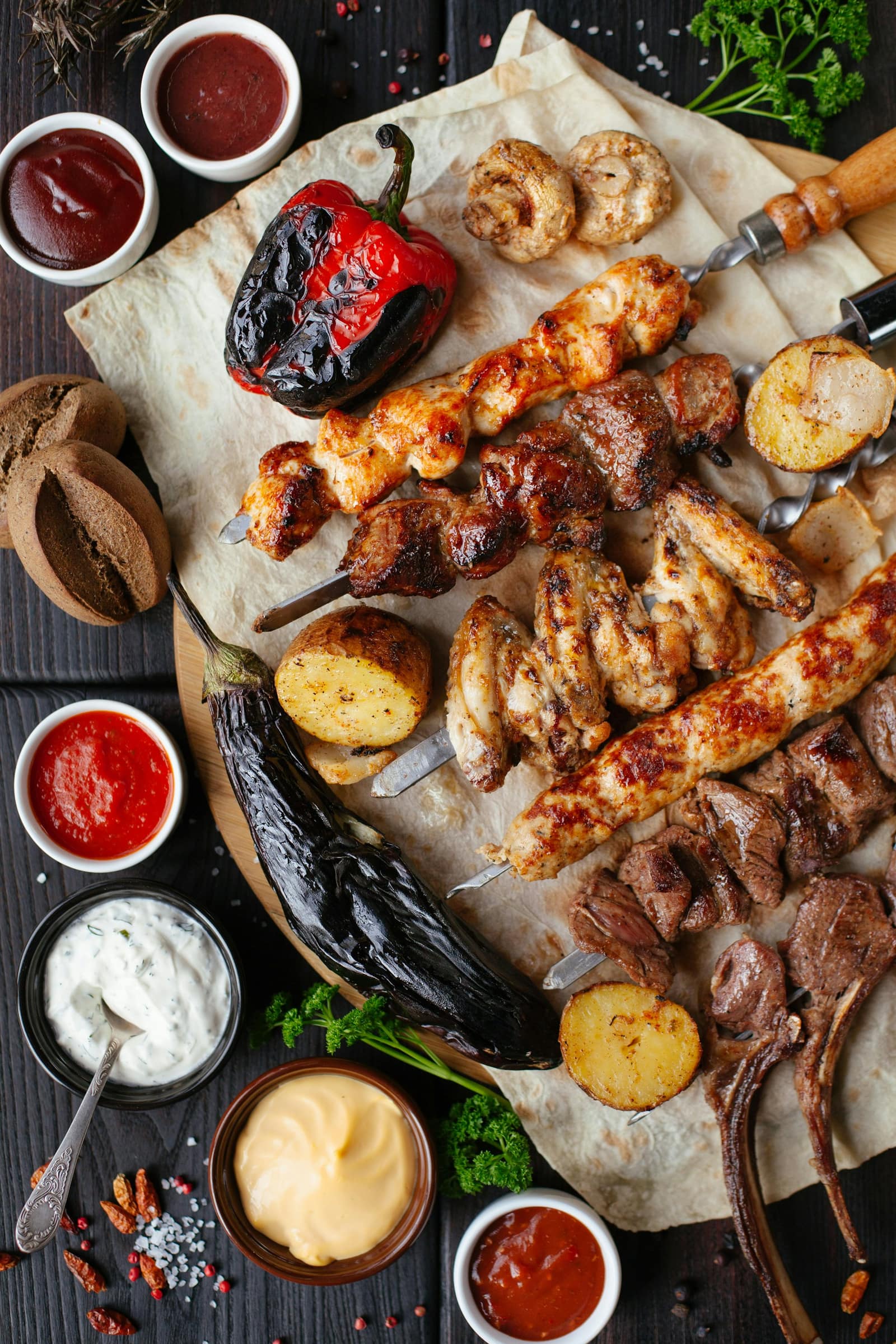 Grillades appétissantes